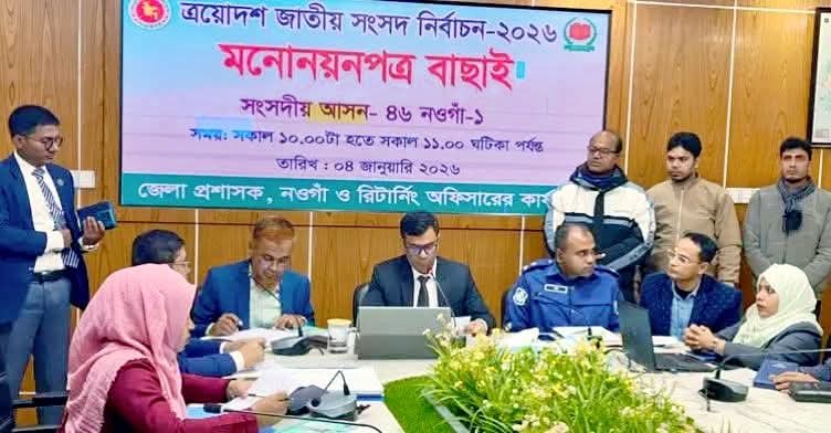 নওগাঁর ৬টি আসনে ৩৩ জনের মনোনয়ন বৈধ, বাতিল ৮টি