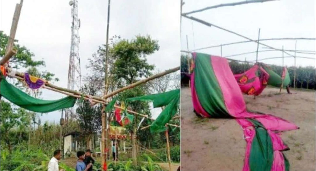 রাতের আঁধারে ঈদগাহ মাঠে দুর্বৃত্তদের হামলা ও ভাঙচুর